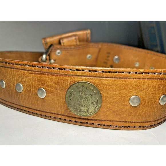 Vintage Cowhide Leather Women\'s Belt with 10 International Coins and Small Bag main image 9